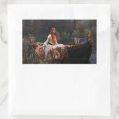 Die Dame von Shalott von John William Waterhouse Rechteckiger Aufkleber (Tasche)