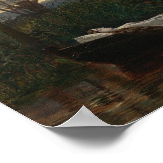 Die Dame von Shalott | Walter Crane Poster (Ecke)