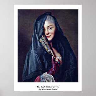 Die Dame With The Veil By Alexander Roslin Poster