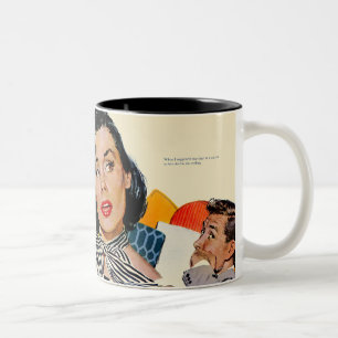 Die Dame wurde beleidigt Zweifarbige Tasse