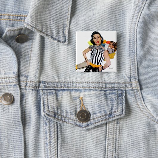 Die Dame wurde isoliert 2 Button (Beispiel)