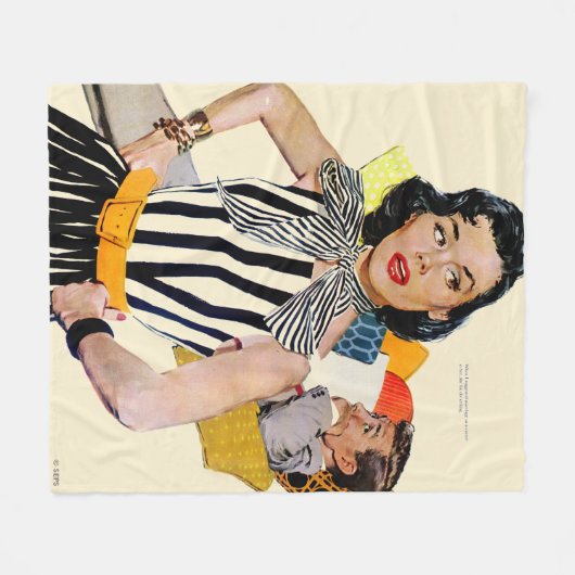 Die Dame wurde isoliert 2 Fleecedecke (Vorderseite (Horizontal))