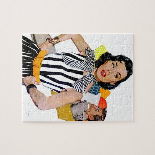 Die Dame wurde isoliert 2 Puzzle (Horizontal)