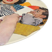 Die Dame wurde isoliert 2 Schneidebrett (Ecke)