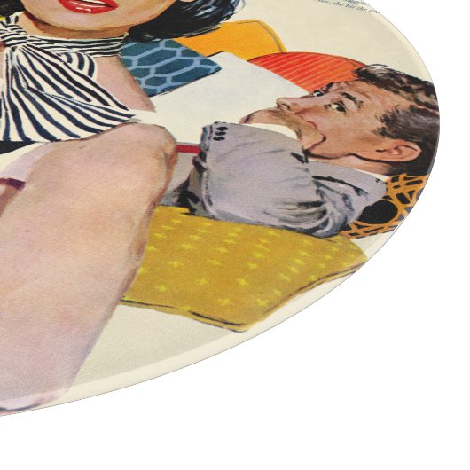 Die Dame wurde isoliert 2 Schneidebrett (Ecke)