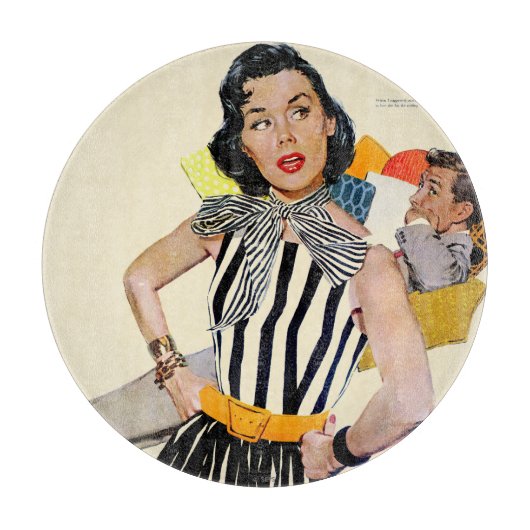 Die Dame wurde isoliert 2 Schneidebrett (Vorderseite)