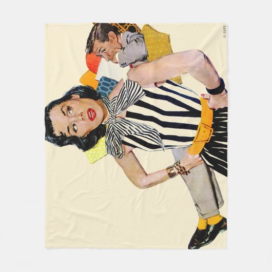 Die Dame wurde isoliert Fleecedecke (Vorderseite)