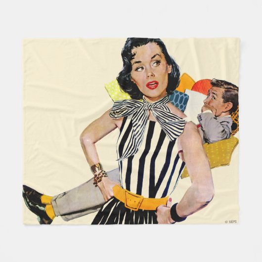 Die Dame wurde isoliert Fleecedecke (Vorderseite (Horizontal))