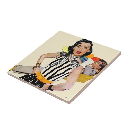 Die Dame wurde isoliert Fliese (Seite)