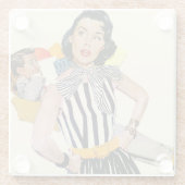 Die Dame wurde isoliert Glasuntersetzer (Rückseite)