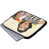 Die Dame wurde isoliert Laptopschutzhülle (Vorne Knopf)