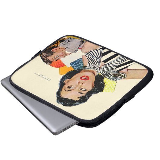 Die Dame wurde isoliert Laptopschutzhülle (Vorne Knopf)