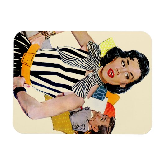 Die Dame wurde isoliert Magnet (Horizontal)