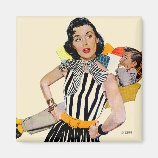 Die Dame wurde isoliert Magnet (Vorne)