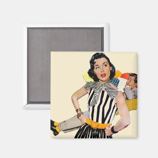 Die Dame wurde isoliert Magnet (Vorderseite/Rückseite)