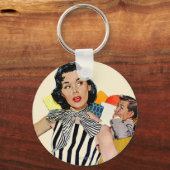 Die Dame wurde isoliert Schlüsselanhänger (Vorderseite)