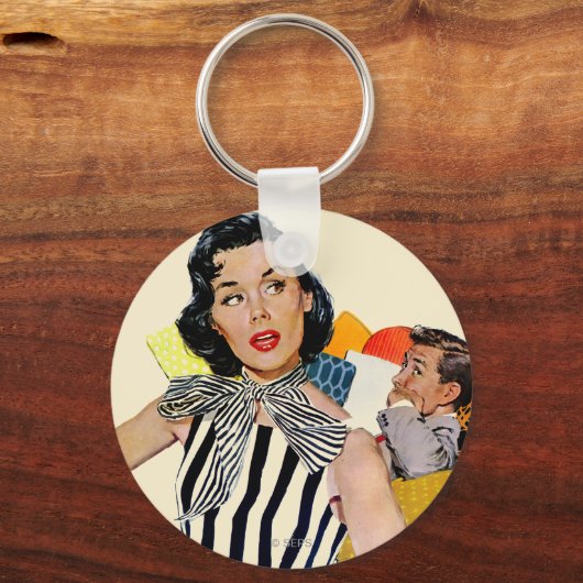 Die Dame wurde isoliert Schlüsselanhänger (Vorderseite)