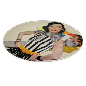 Die Dame wurde isoliert Schneidebrett (Ecke)