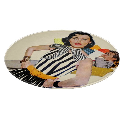 Die Dame wurde isoliert Schneidebrett (Ecke)