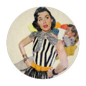 Die Dame wurde isoliert Schneidebrett (Vorderseite)