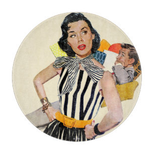 Die Dame wurde isoliert Schneidebrett