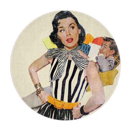 Die Dame wurde isoliert Schneidebrett (Vorderseite)