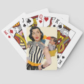 Die Dame wurde isoliert Spielkarten (Rückseite)