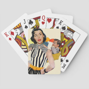 Die Dame wurde isoliert Spielkarten