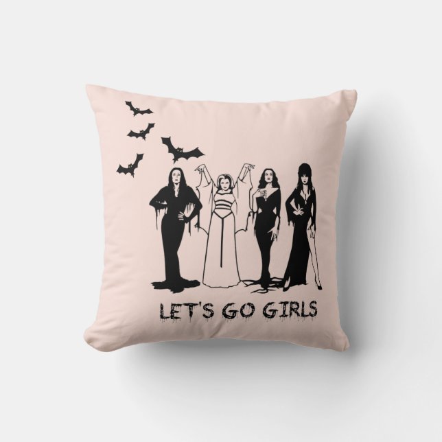 Die Damen von Halloween Kissen (Vorderseite)