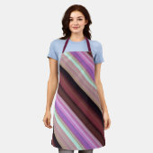 Die Dämmerung blüht rosa, grauenhaft und Lila Stre Schürze (Getragen)