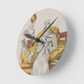 Die Dämpfe oder der Abrechnungstermin, überziehen Runde Wanduhr (Winkel)