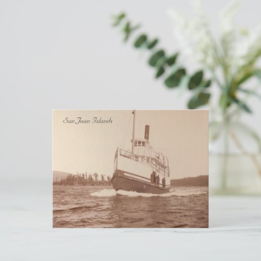 Die Dampfschiffinsel Postkarte (Stehend Vorderseite)