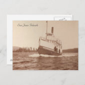 Die Dampfschiffinsel Postkarte (Vorne/Hinten)