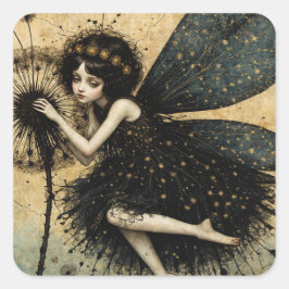 Die Dandylion Fairy Quadratischer Aufkleber