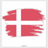 Die dänische Flagge Aufkleber (Blatt)