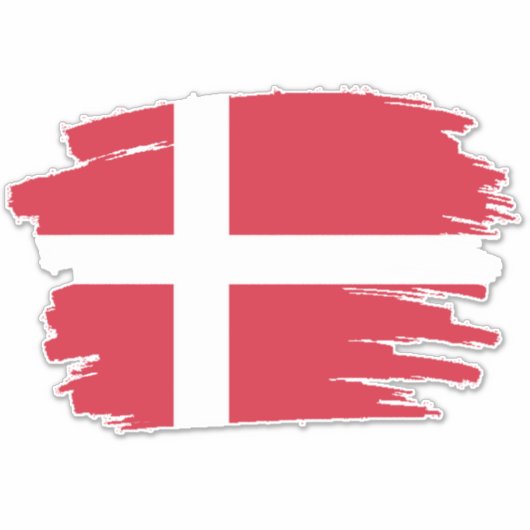 Die dänische Flagge Aufkleber (Vorderseite)
