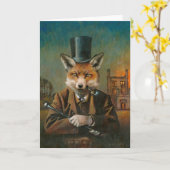 Die Dapper Fox Grußkarte Karte (Gelbe Blume)
