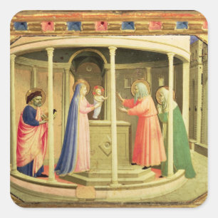 Die Darstellung im Tempel Quadratischer Aufkleber