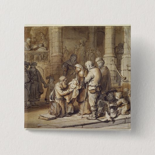 Die Darstellung von Christus im Tempel Button (Vorderseite)