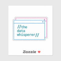 die Daten flüstern Custom-Cut Vinyl Sticker