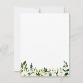 Die Datumskarte wird bei einer weißen Blume-Kranz- Save The Date (Rückseite)