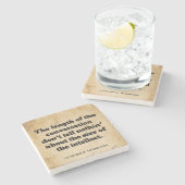 Die Dauer der Auseinandersetzung | Cowboy Wisdom Steinuntersetzer (Seitenansicht)