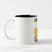 Die Daumen des Trampers Up lustige Cartoon-Tasse Zweifarbige Tasse (Links)