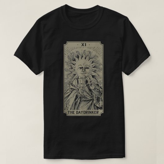 Die Daydrinker Vintage Tarot Card T-Shirt (Design vorne)