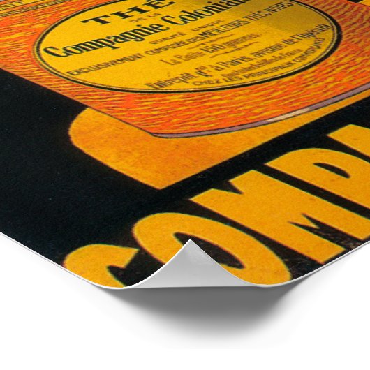 Die De Chine, koloniale Gesellschaft, die Werbepos Poster (Ecke)