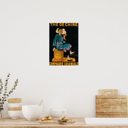 Die De Chine, koloniale Gesellschaft, die Werbepos Poster (Küche)