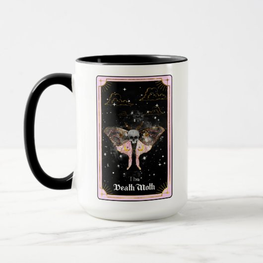Die Death Moth Tarot Card Moon Pink Celestie Tasse (Links)