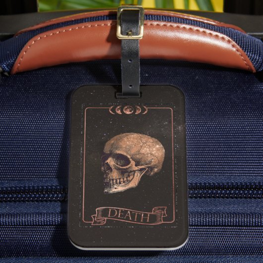 Die Death Tarot Card Gepäckanhänger (Vorderseite Insitu 2)