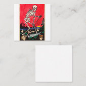 Die Death Tarot Card Quadratische Visitenkarte (Vorne/Hinten)