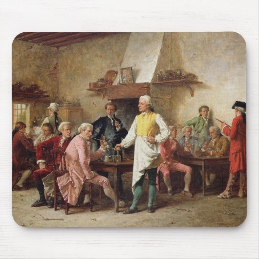 Die Debatte eines Herrn, 1881 (Öl auf Platte) Mousepad (Vorne)